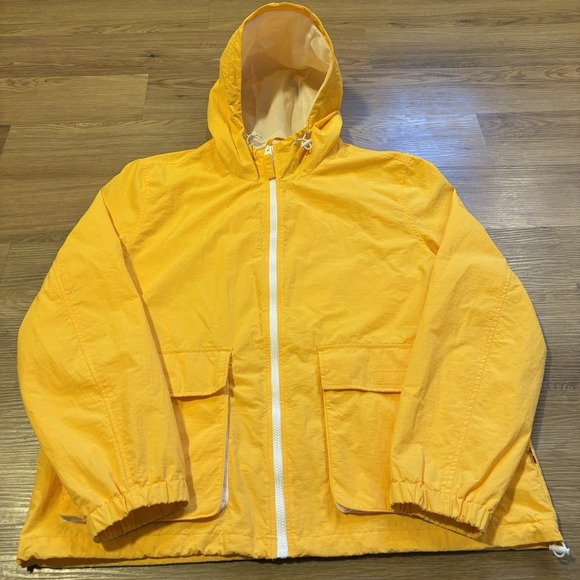 Levi's Other - Levi's Hooded Rain Jacket Men's XL Yellow Windbreaker Jacket Full Zip Utility